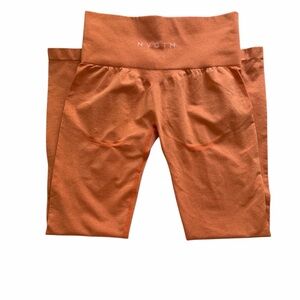 NVGTN Orange High-Waist Active Leggings